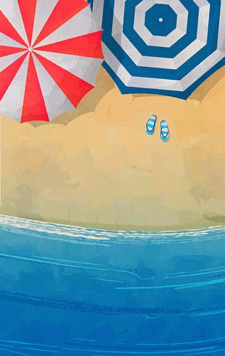 A day at the beach by Richard Laschon