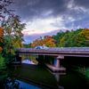 Autumn view Robbennoord forest viaduct a7 by Rob Baken