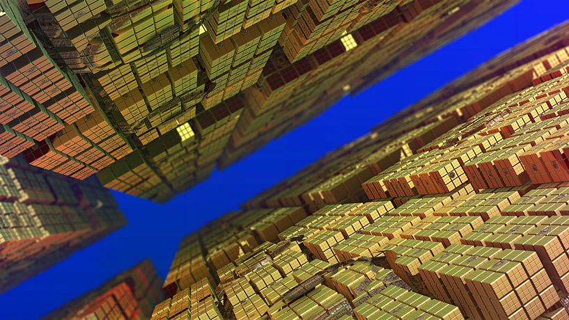 Between the cubes by Frank Heinz