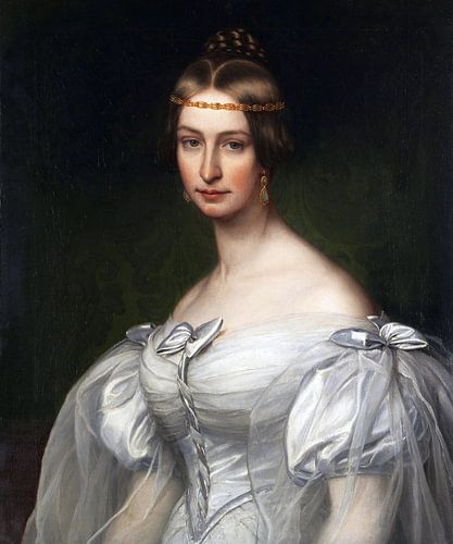 portret van de vrouw Caroline Krafft, geboren Platner (1811-1873), FRIEDRICH DÜRCK, 1835