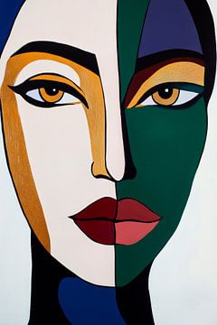 Visage des couleurs - Masques de l'âme sur Poster Art Shop