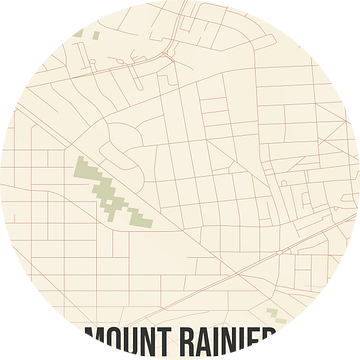 Vintage landkaart van Mount Rainier (Maryland), USA. van Rezona