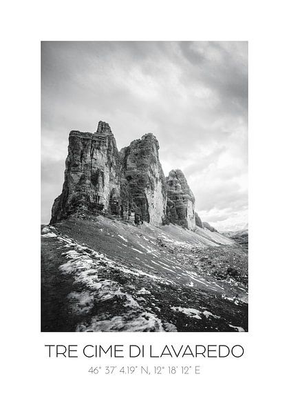 Tre Cime di Lavaredo | Graphic poster by Laura Dijkslag