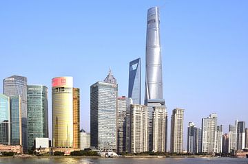 Panorama-Geschäftszentrum Shanghai von Frans van Huizen