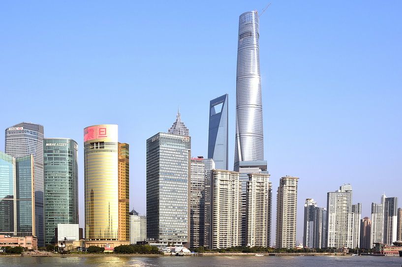 Panorama business centre Shanghai by Frans van Huizen