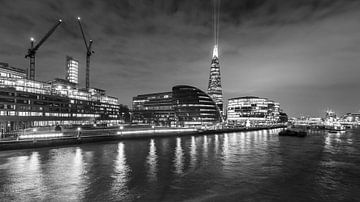 The Shard, London by night by Easycopters