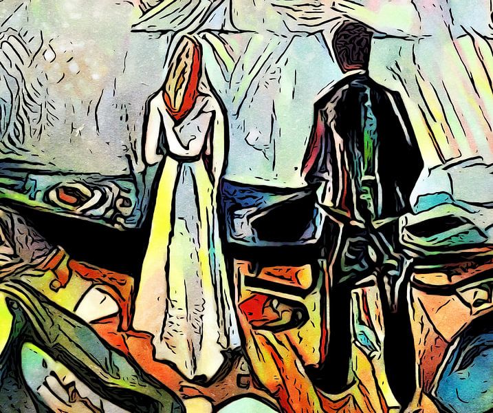 Twee mensen. van zam art