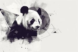 Abstract Panda - Modern animal portrait