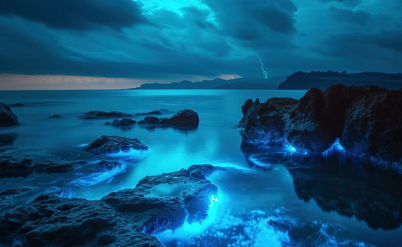 Nachts am Meer von fernlichtsicht