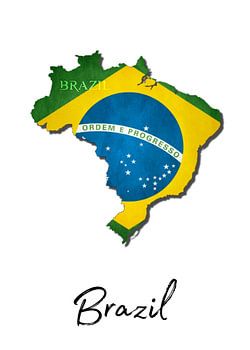 Brazil Country Map Flag