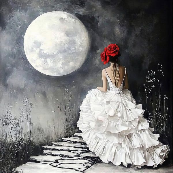 Silberner Mond von Amanda Moore