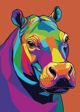 Nijlpaard Pop Art van MIROKKU