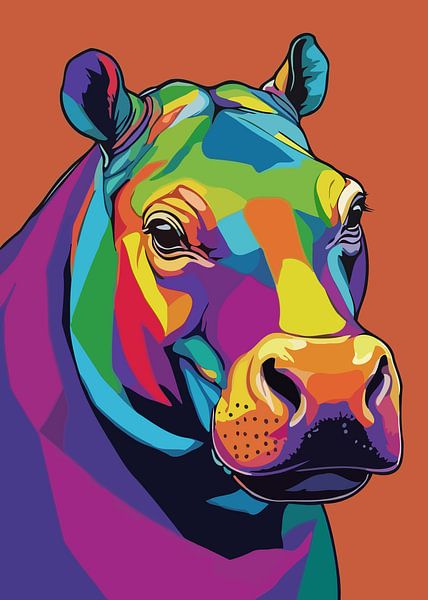 Hippo Pop Art by MIROKKU