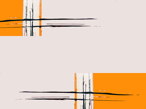 colorfields Orange, Beige, Schwarz