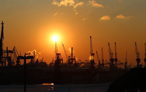 Zonsondergang Hamburg