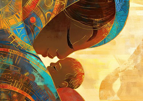 Mütterliche Liebe | Goldene Umarmung