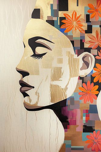 Abstract vrouwen portret