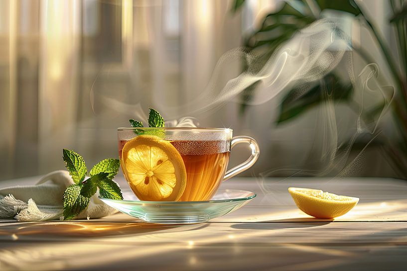 cup of tea with lemon by Egon Zitter