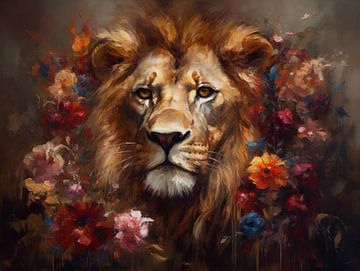 Royal Floral | lion sur Eva Lee