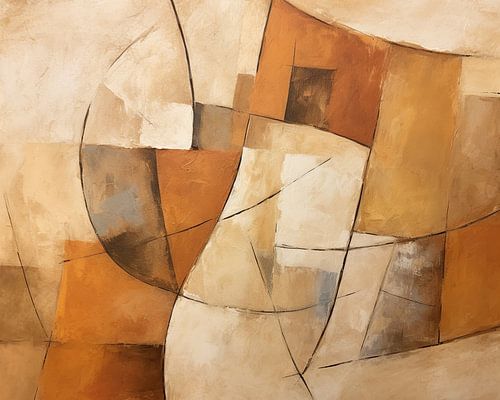 Forms of calm | Abstract Earth tones by Abstract Painting