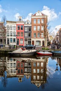 Mirror-image at the Spiegelgracht in Amsterdam. by Don Fonzarelli