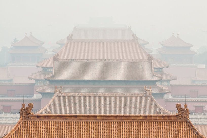 De verboden stad in Peking, China van Dennis Van Den Elzen