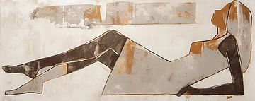 Graceful Solitude van Abstract Schilderij