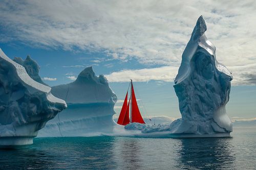 Groenland Rode Zeilen van Ilona Schong
