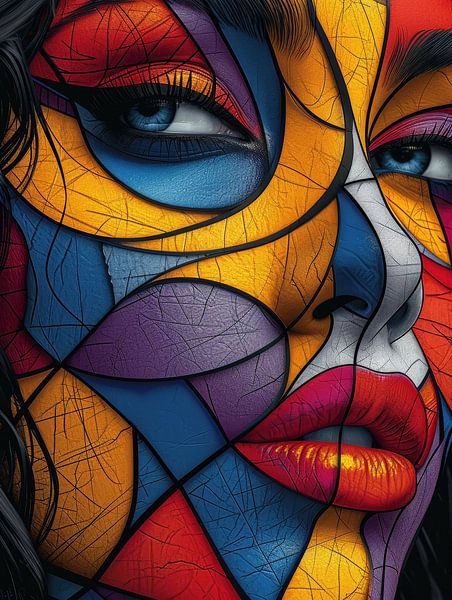 Fragments of Colour Portrait Woman by Eva Lee