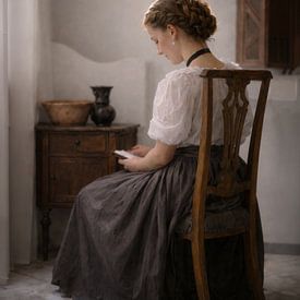 Ana leest in een zonnestraal van Affect Fotografie