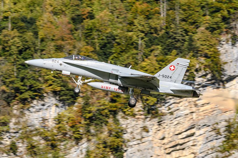 Boeing F/A-18C Hornet of the Swiss Air Force. by Jaap van den Berg