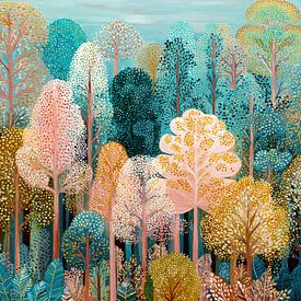 Lebendige Baummischung von Blumen Studio