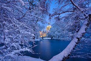L'hôtel de ville de Hanovre en hiver