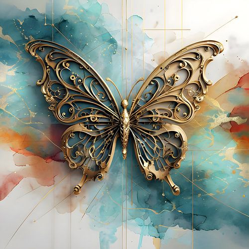 Élégant papillon doré sur Ljupka Kareska