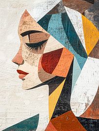Portrait de femme | Geometric Whisper sur Peintures accrocheuses