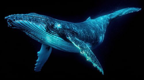 Walvis in water panorama