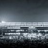 Feyenoord Stadion ‘de Kuip’ Zwartwit Panorama van Niels Dam