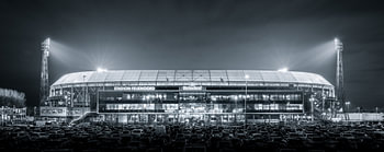 Feijenoord Stadion ‘de Kuip’ Zwartwit Panorama