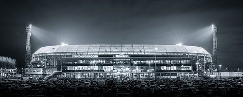 Feijenoord Stadion ‘de Kuip’ Zwartwit Panorama