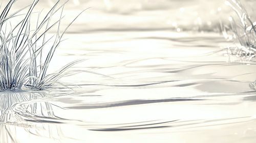 De douces vagues dans un ruisseau printanier clair
