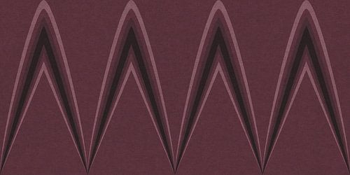 Retro geometrisch patroon. Bauhaus-stijl. Donkerroze en taupe.