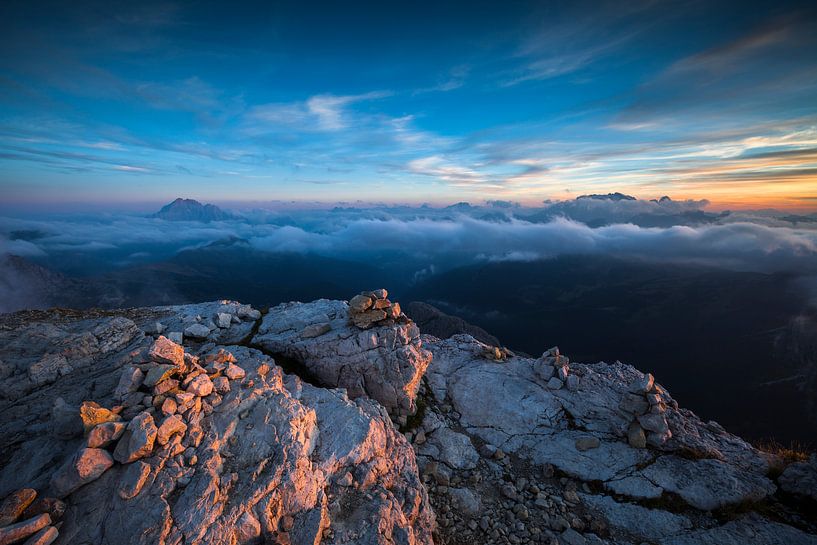 Sonnenuntergang Dolomiten von Frank Peters
