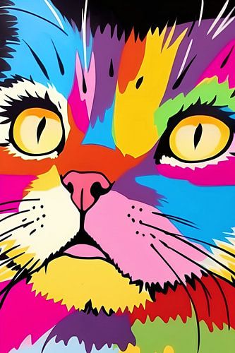 Kleurrijke Kattenblik