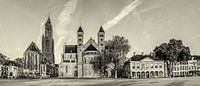 Vriethof - Mestreech, Vrijthof - Maastricht - Vintage - schwarz-weißer Look von Teun Ruijters Miniaturansicht