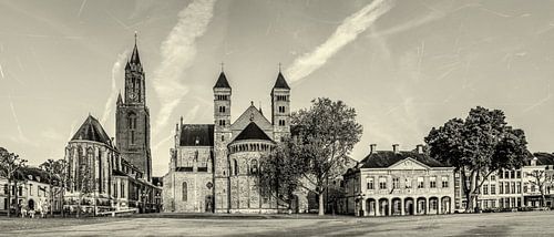 Vriethof - Mestreech, Vrijthof - Maastricht - Vintage - schwarz-weißer Look von Teun Ruijters