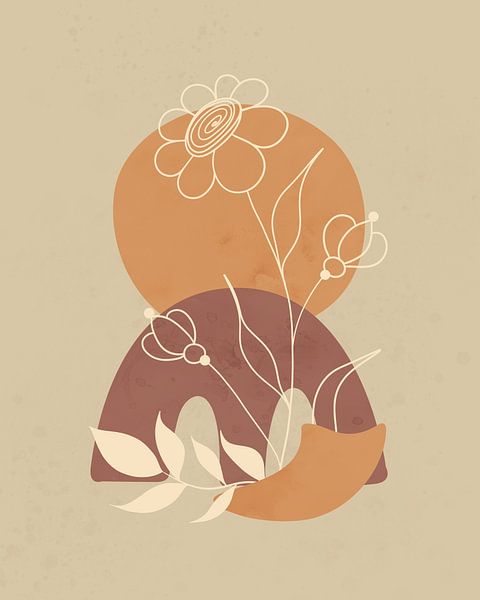 Moderne Illustration einer Blume von Tanja Udelhofen