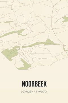 Alte Karte von Noorbeek (Limburg) von Rezona