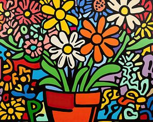 Blumentopf | Bunte Blumen in Töpfen