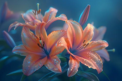 bloemenkunst aan de muur