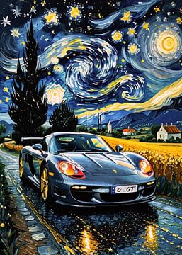 De donkerzilveren Porsche Carrera GT Sterrennacht van MIROKKU